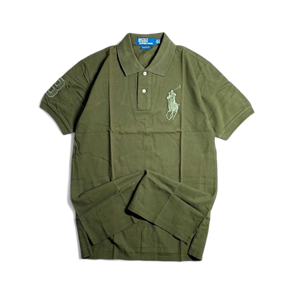 Vintage Polo Ralph Lauren Big Pony Olive Green Men's Shirt